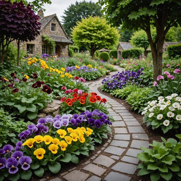 Ogród z bratkami – pomysły na efektowne rabaty